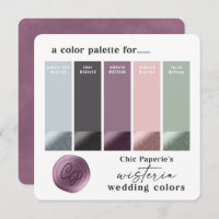 Lavender & Pink Spring Wedding Colour Palette Card