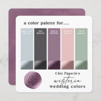 Lavender & Pink Spring Wedding Colour Palette Card