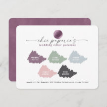 Lavender Pink Spring Wedding Colour Palette Card