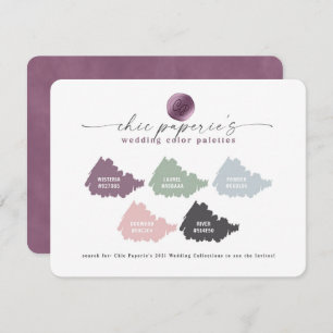 Lavender Pink Spring Wedding Colour Palette Card