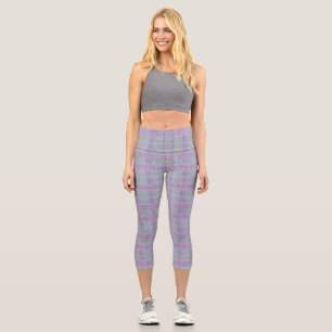 Lavender Plaid Harmony Capri Leggings