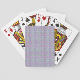 Lavender Plaid Harmony Playing Cards