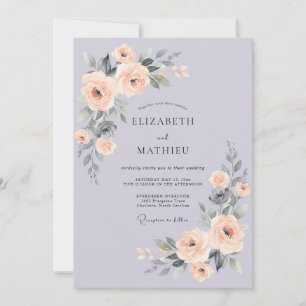 Lavender Polished Spring Wedding Invitation