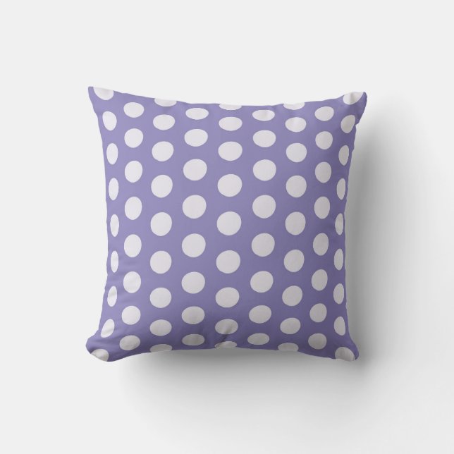 Lavender Polka Dot Pattern Cushion (Front)