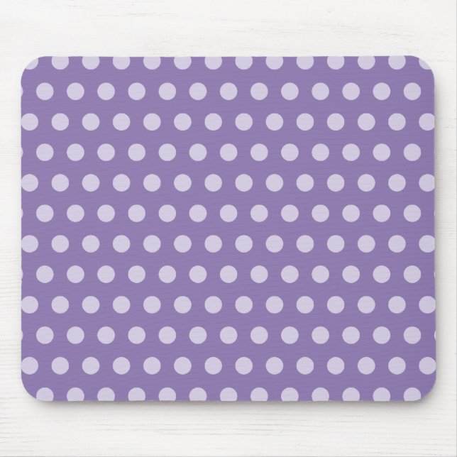 Lavender Polka Dots Mouse Mat (Front)