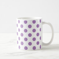 Lavender polka dots on white