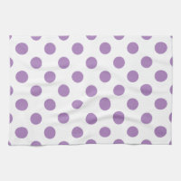 Lavender polka dots on white