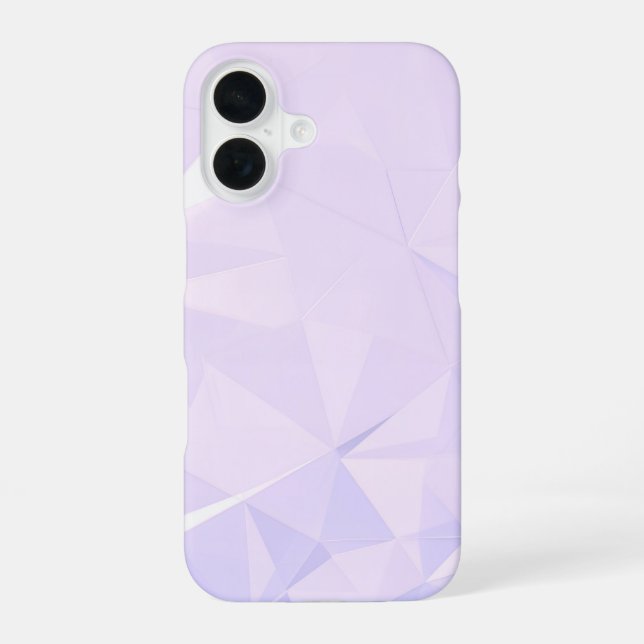 Lavender Polygon Geometric iPhone 16 Case (Back)
