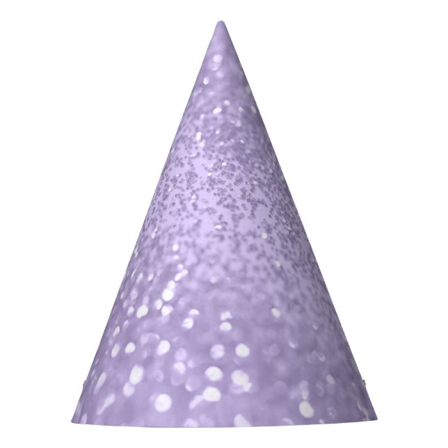 Lavender Princess Glitter #1 (Faux Glitter)  Party Hat (Front)