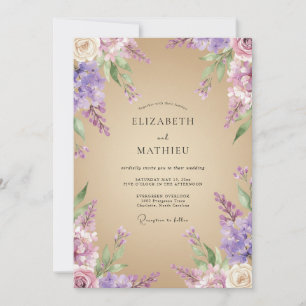 Lavender Pristine Country Wedding Invitation
