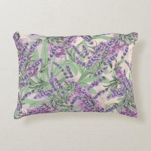Lavender Profusion Dusty Lavender Rustic Floral Decorative Cushion