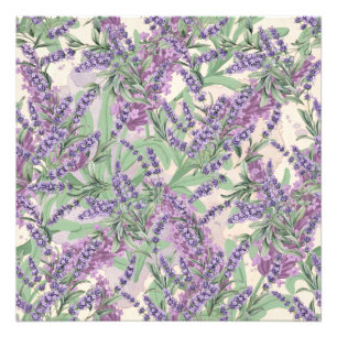 Lavender Profusion Dusty Lavender Rustic Floral Photo Print