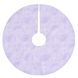 Lavender Purple Abstract Feather Pattern Brushed Polyester Tree Skirt