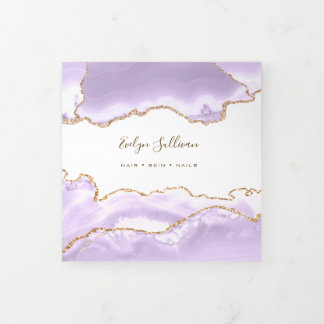 lavender purple Agate Trifold Brochure
