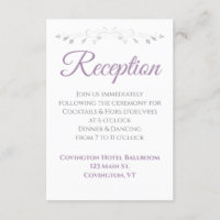 Lavender Purple and Grey Wedding Reception