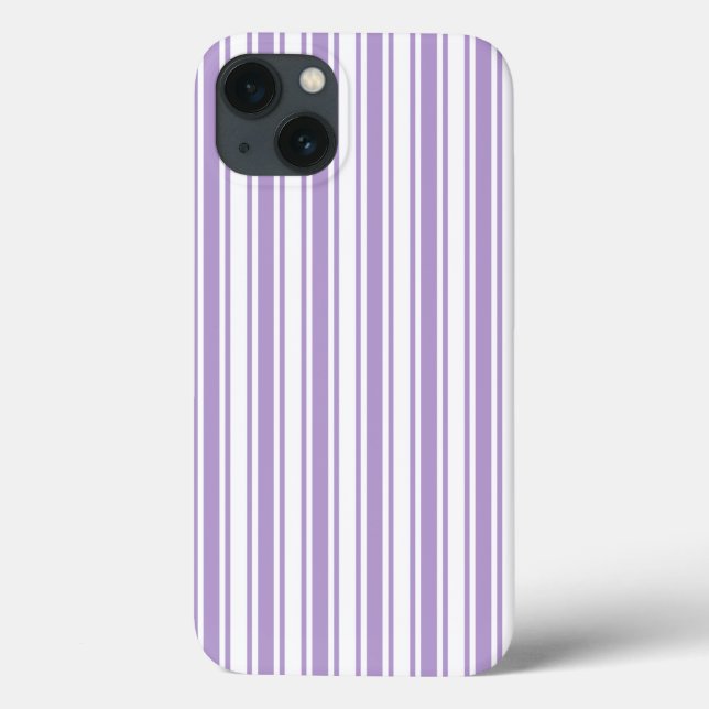 Lavender purple and white candy stripes Case-Mate  iPhone Case (Back)