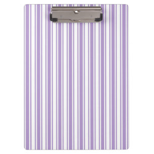 Lavender purple and white candy stripes clipboard