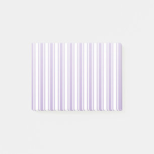 Lavender purple and white candy stripes post-it notes