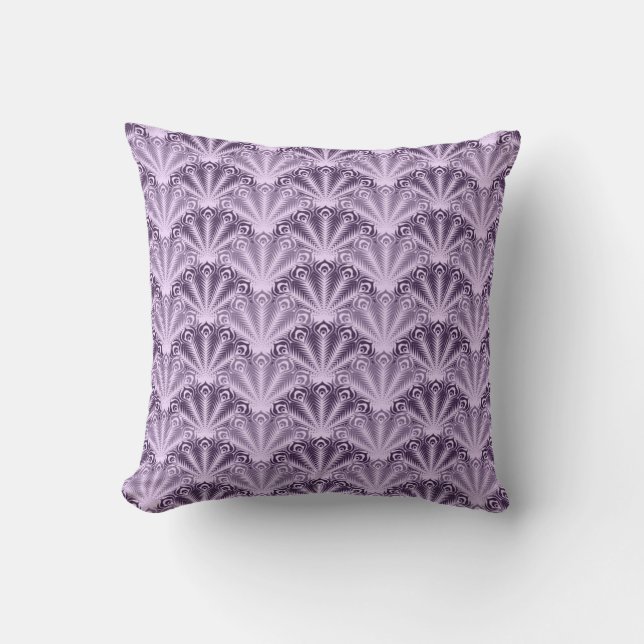 Lavender/Purple Art Deco Decor Pillow (Front)