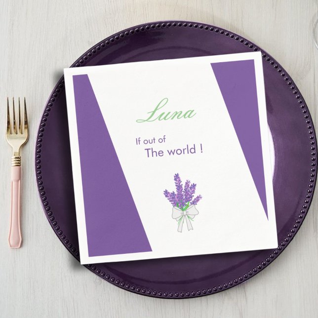 Lavender Purple Baby Shower  Napkin (Creator Uploaded)