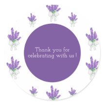 Lavender Purple Baby Shower Thank you 