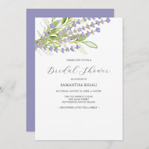 Lavender Purple Bridal Shower Invitations