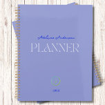 Lavender Purple Business Logo Monogram Planner<br><div class="desc">Lavender Purple Business Logo Monogram Planner Elegant, cool, glamourous and unisex in stylish lavender purple with elegant letters. Personalise and add your name. Add your custom logo or image. The name is written with a modern hand lettered style script. Perfect for all Entrepreneurs, small business owners, store owners, consultants. Great...</div>