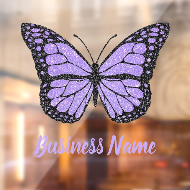 lavender purple butterfly logo window cling (Sheet 2)