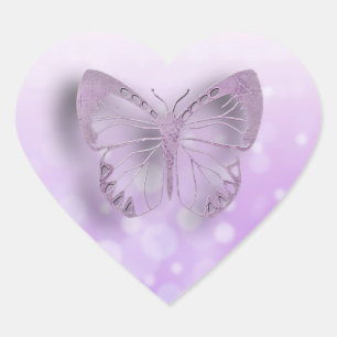 Lavender Purple Butterfly Stickers