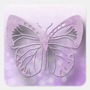 Lavender Purple Butterfly Stickers