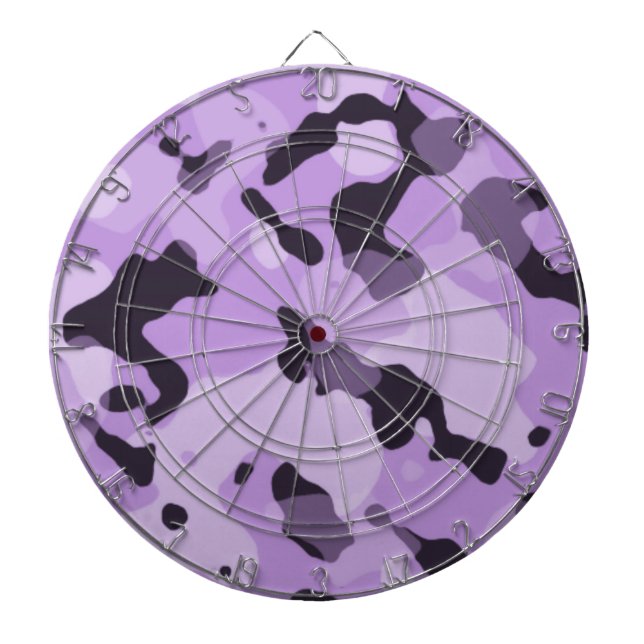 Lavender Purple Camo; Camouflage Dartboard (Front)