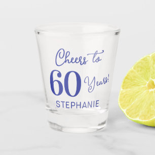Lavender Purple Cheers to 60 Years 60th Birthday Shot Glass