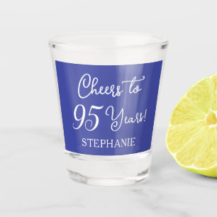 Lavender Purple Cheers to 95 Years 95th Birthday Shot Glass