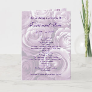 LAVENDER PURPLE Customised Wedding Program Programme