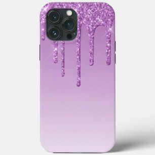 Lavender Purple Dripping Glitter iPhone 13 Pro Max Case