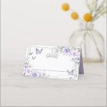 Lavender Purple Floral Butterflies Quinceañera Place Card<br><div class="desc">These enchanting place cards feature pretty pastel lavender purple flowers,  delicate greenery and purple and silver butterflies. PS:  These place cards cannot be personalised individually,  as a minimum pack comes in 25 cards with the same design. Matching items available in store. (c) Somerset Fine Paperie</div>