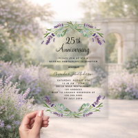 Lavender purple florals 25th wedding anniversary