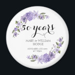 Lavender purple florals 50th wedding anniversary magnet<br><div class="desc">Celebrate a love that has stood the test of time with our " Lavender purple florals 50th wedding anniversary " design. Perfect for honouring a golden milestone, this elegant and heartfelt piece captures the essence of a 50-year journey filled with love, laughter, and cherished memories. Ideal for anniversary party invitations,...</div>