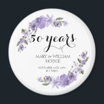 Lavender purple florals 50th wedding anniversary magnet<br><div class="desc">Celebrate a love that has stood the test of time with our " Lavender purple florals 50th wedding anniversary " design. Perfect for honouring a golden milestone, this elegant and heartfelt piece captures the essence of a 50-year journey filled with love, laughter, and cherished memories. Ideal for anniversary party invitations,...</div>