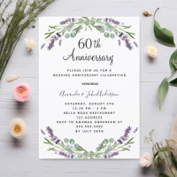 Lavender purple florals 60th wedding anniversary