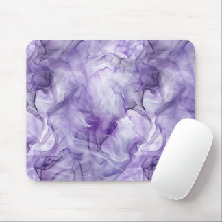 Lavender Purple Fluid Smoke Marble Mouse Mat