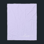 Lavender Purple Girly Script Monogram Name Modern Fleece Blanket<br><div class="desc">Lavender Purple Faux Script Monogram Add Your Own Name Fleece Blanket. This makes the perfect sweet 16 birthday,  wedding,  bridal shower,  anniversary,  baby shower or bachelorette party gift for someone that loves glam luxury and chic styles.</div>