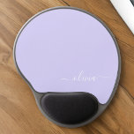 Lavender Purple Girly Script Monogram Name Modern Gel Mouse Mat<br><div class="desc">Lavender Purple Monogram Add Your Own Name Mousepad (Mouse Pad). This makes the perfect sweet 16 birthday,  wedding,  bridal shower,  anniversary,  baby shower or bachelorette party gift for someone that loves glam luxury and chic styles.</div>