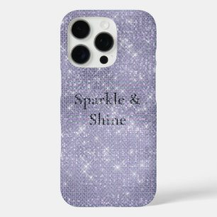 Lavender Purple Glitzy Chic Glam Sparkle iPhone 16 Pro Case