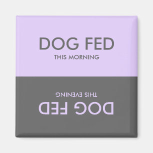 Lavender Purple Grey Feed Dog Pet Reminder Magnet
