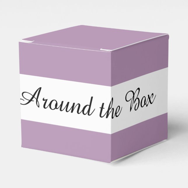 Lavender Purple High End Solid Colour Favour Box (Front Side)