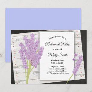 lavender, purple, housewarming invitation