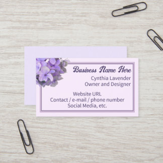 Lavender Purple Hydrangea Business Card