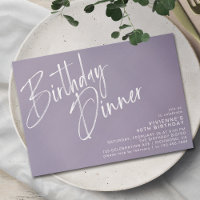 Lavender Purple Lilac | Simple Birthday Dinner