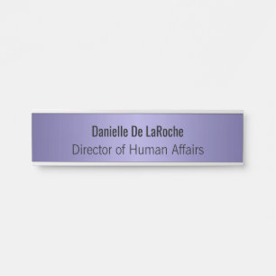 Lavender Purple Metallic Personalised Name Plate
